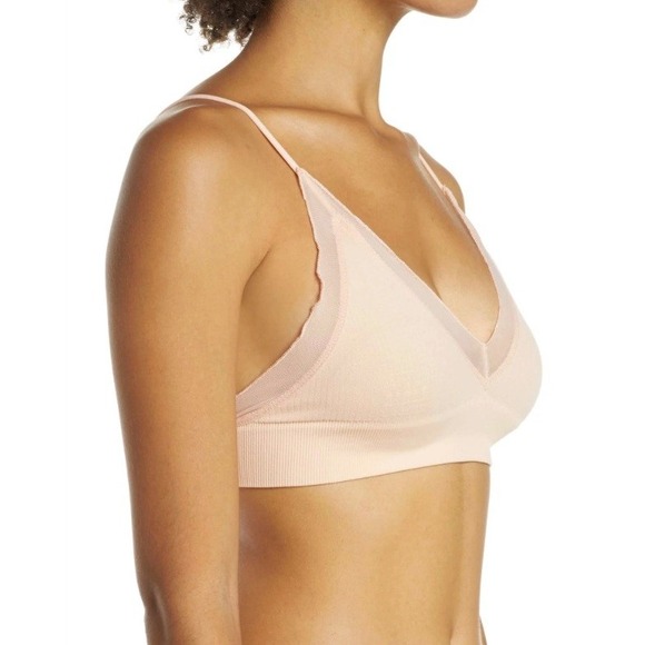 NEW Free People Charlee Braless‎ Mesh Detail Blush XS/S - Picture 2 of 5